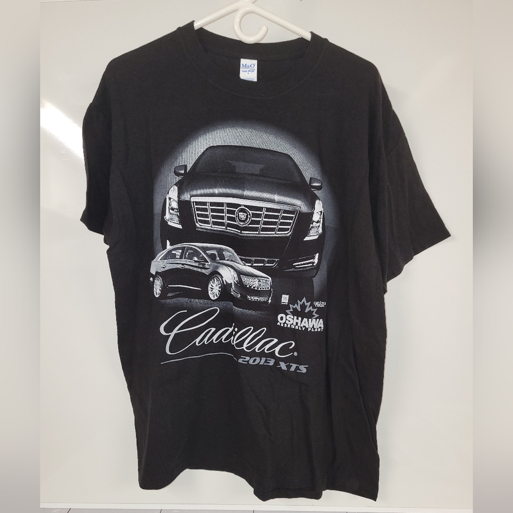 Cadillac Retro Logo Unique Graphic Black Men's Rare Employee Tee, Large